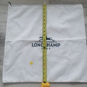 Longchamp White Bag with Black Logo